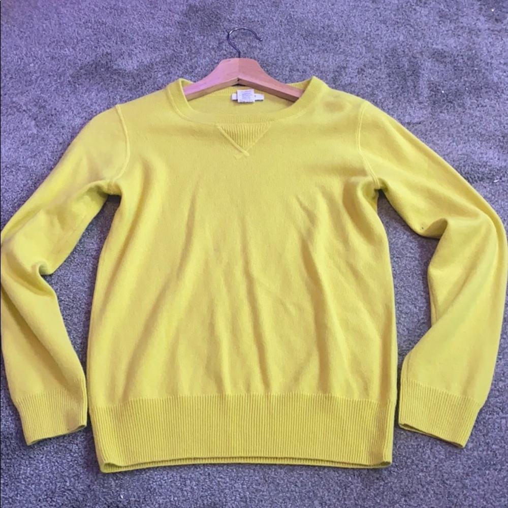 Crewcuts Brilliant Chartreuse Cashmere Sweater